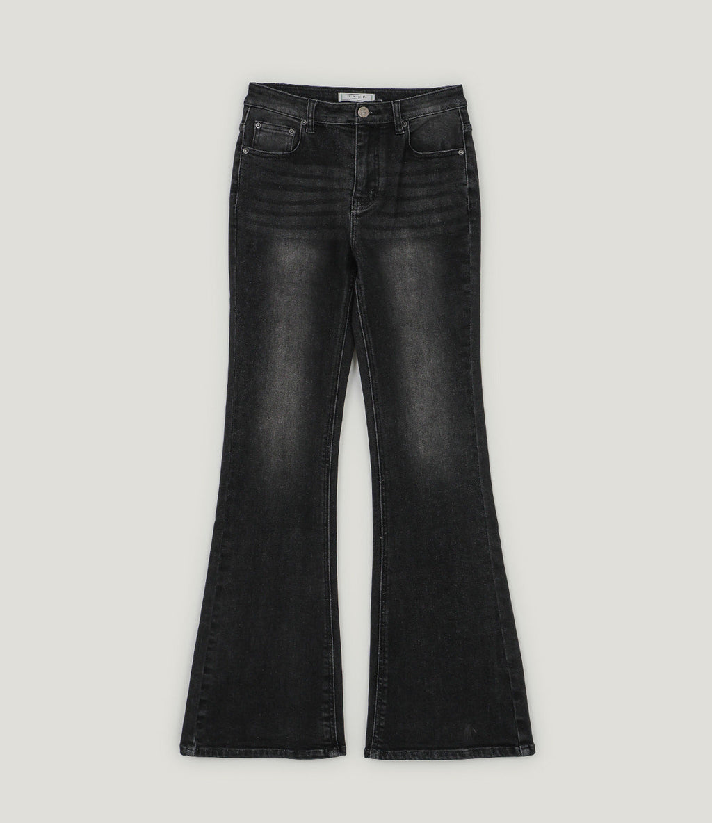Nisha Vintage-Washed Bootcut Denim Pants Jean