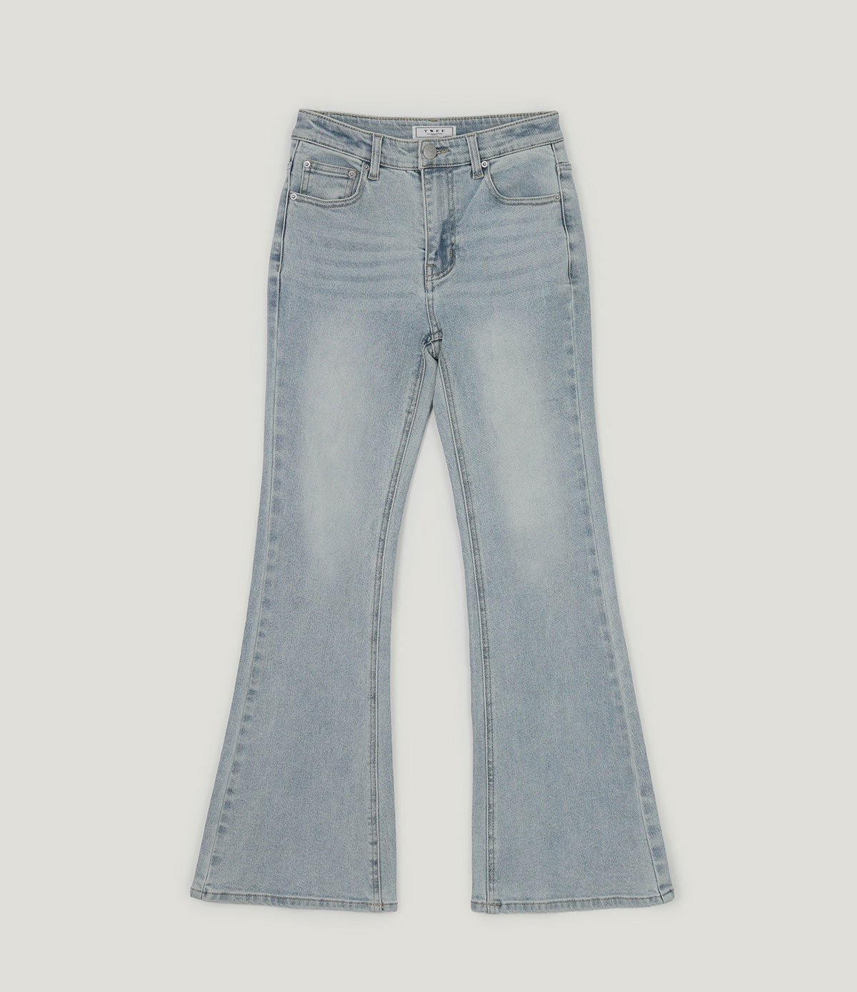 Nisha Vintage-Washed Bootcut Denim Pants Jean
