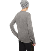 Superfine Wool Henley Sweater (Grey Heather)